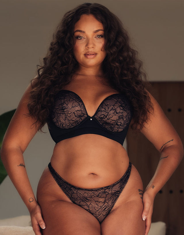 Curvy Kate Hey Girls SuperPlunge Strapless Multiway Bra Black/Latte