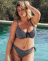 Curvy Kate Holiday Check Tie-Side Bikini Brief Black