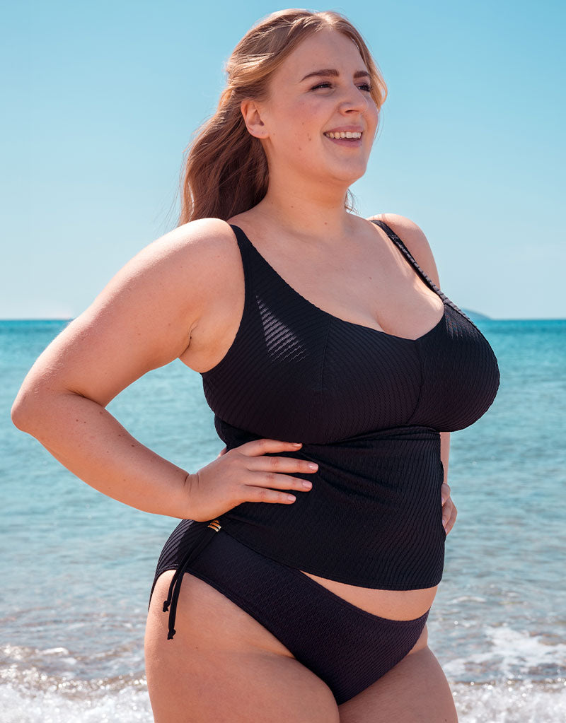 Curvy Kate Jet Set Non-Wired Multiway Tankini Top Black – Brastop UK