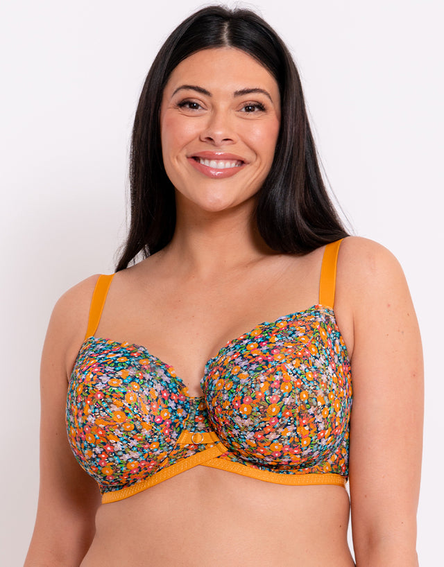 Curvy Kate Lace Daze Balcony Bra Floral Print
