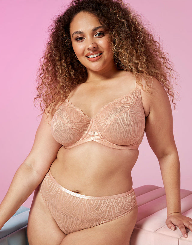 Curvy Kate Lace Daze Brazilian Brief Latte