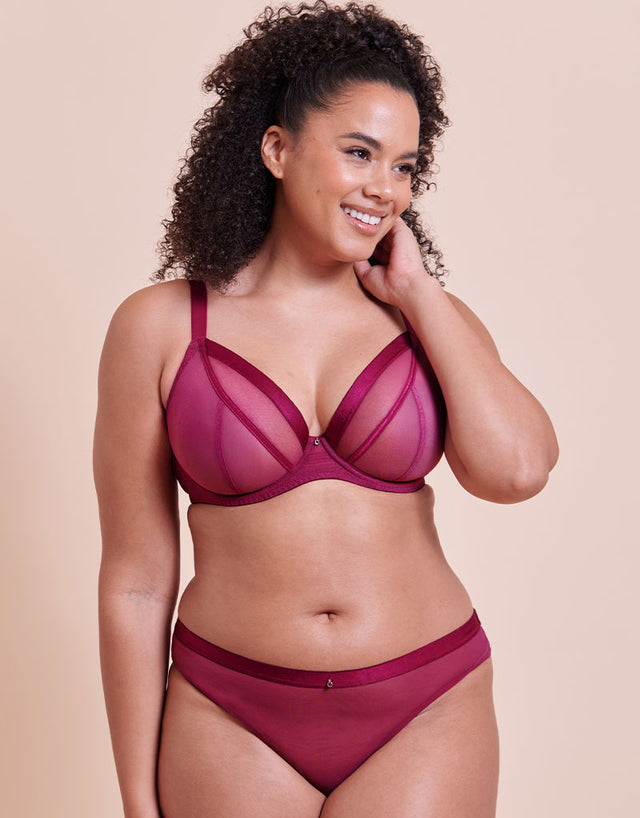 Curvy Kate Lightstyle Plunge Bra Berry Purple