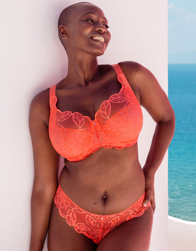 Curvy Kate Lovelace Brazilian Brief Coral
