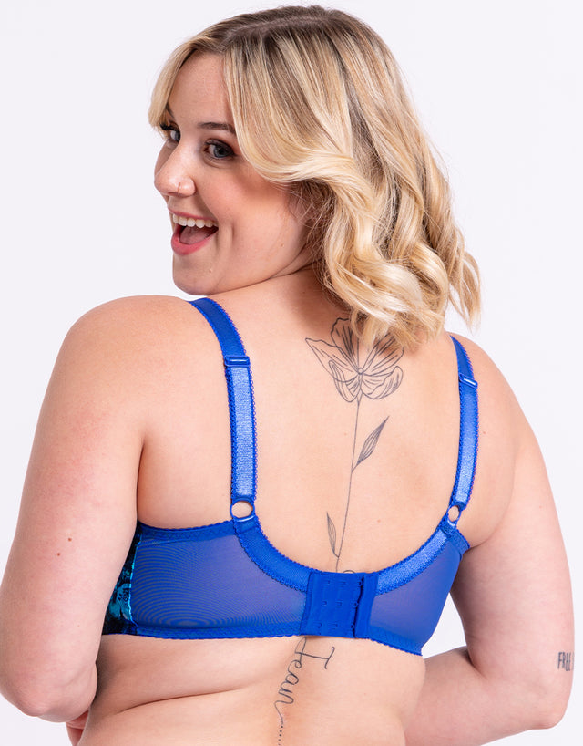 Curvy Kate Moody Bloom Balcony Bra Cobalt/Floral