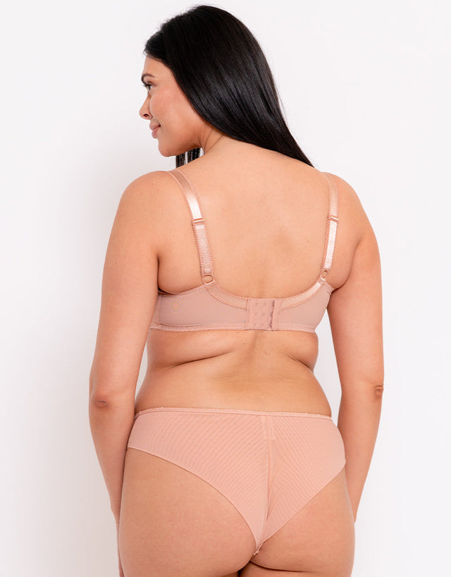Curvy Kate Moody Bloom Brazilian Brief Latte
