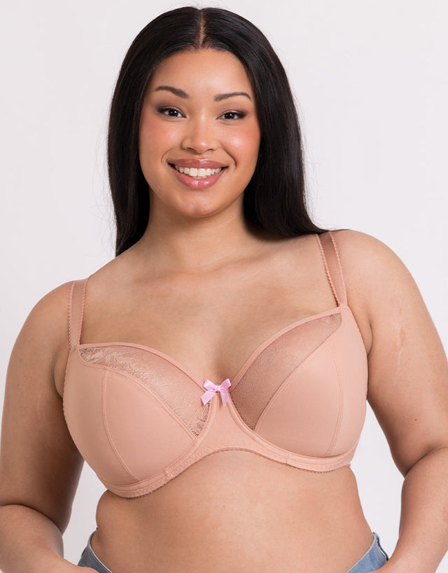 Curvy Kate Moody Bloom Balcony Bra Latte