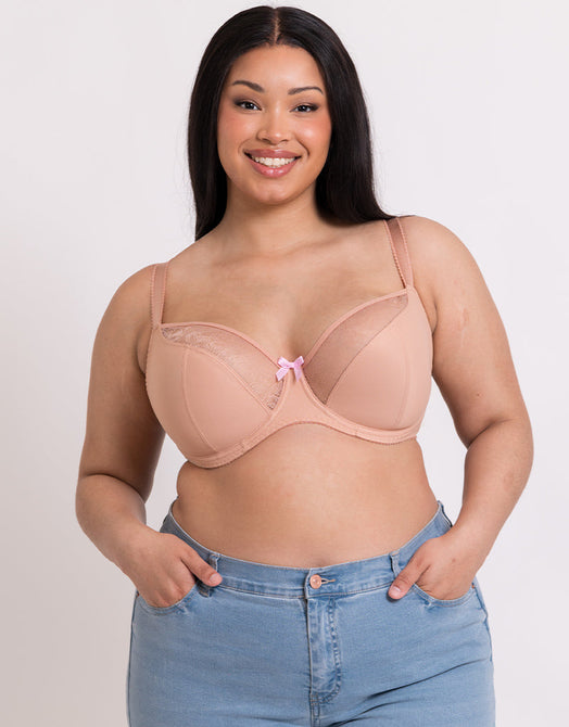 Curvy Kate Moody Bloom Balcony Bra Latte