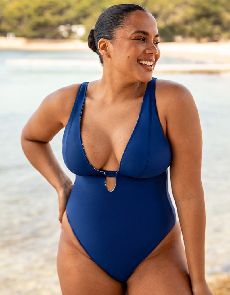 Curvy Kate Mykonos Reversible Non-Wired Multiway Swimsuit Blue