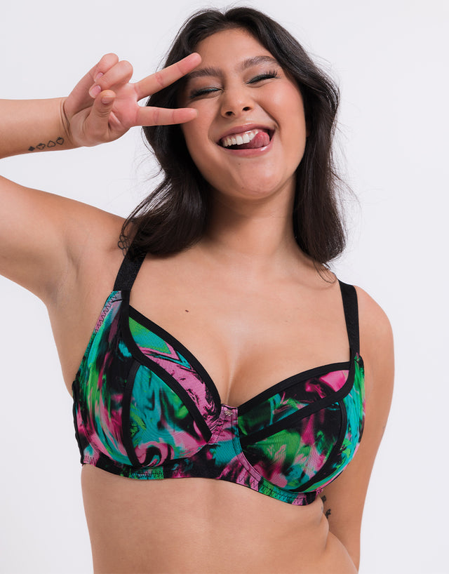 Curvy Kate Reality Check Balcony Bra Print Mix