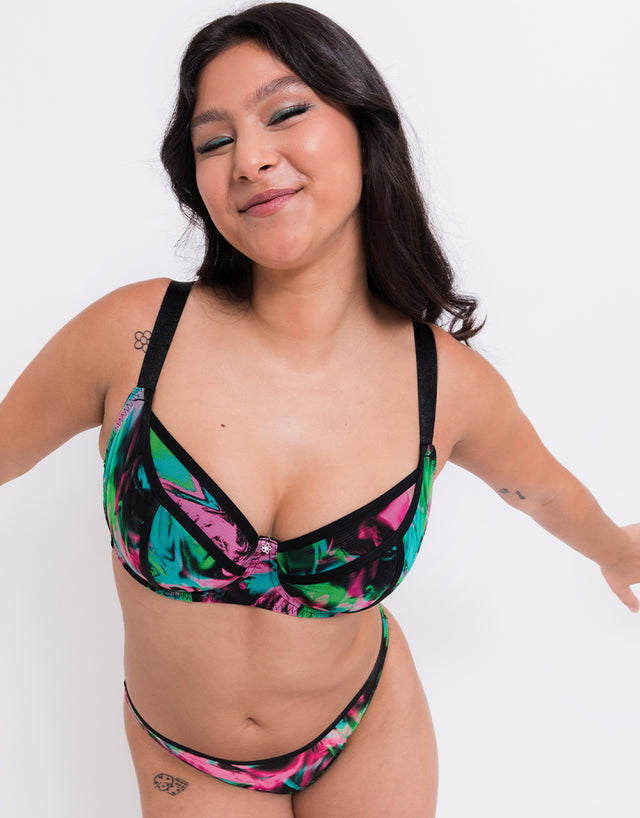 Curvy Kate Reality Check Balcony Bra Print Mix