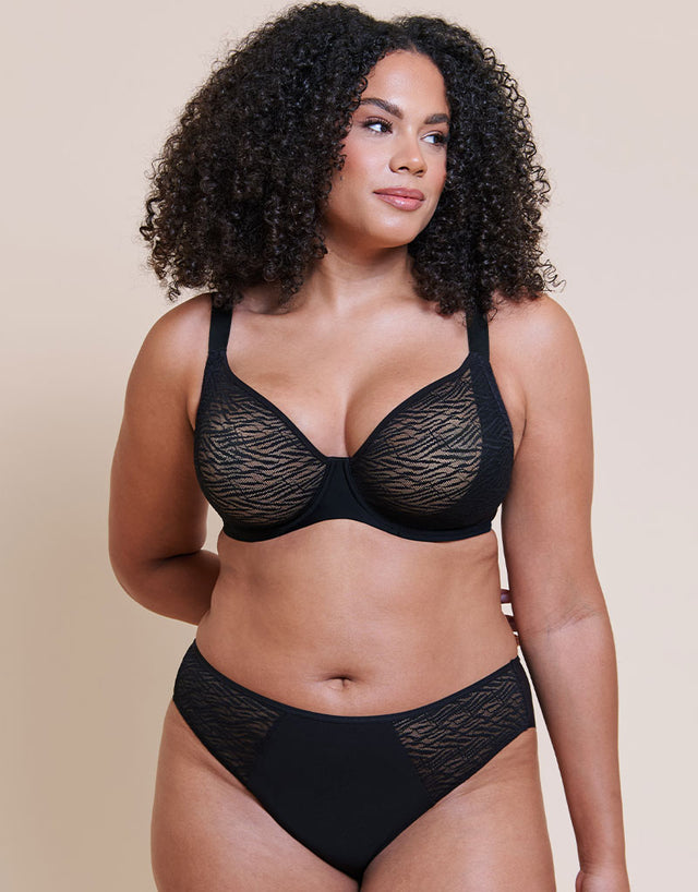 Curvy Kate Smoothie Lace Brazilian Brief Black