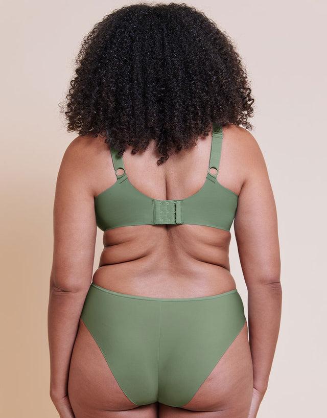 Curvy Kate Smoothie Lace Moulded Balcony Bra Sage Green