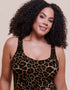 Curvy Kate Smoothie Support Stretch Body Leopard Print