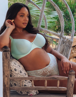 Curvy Kate Smoothie Spacer Moulded T-Shirt Plunge Bra Pale Mint