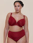 Curvy Kate Smoothie Spacer Moulded T-Shirt Plunge Bra Deep Red