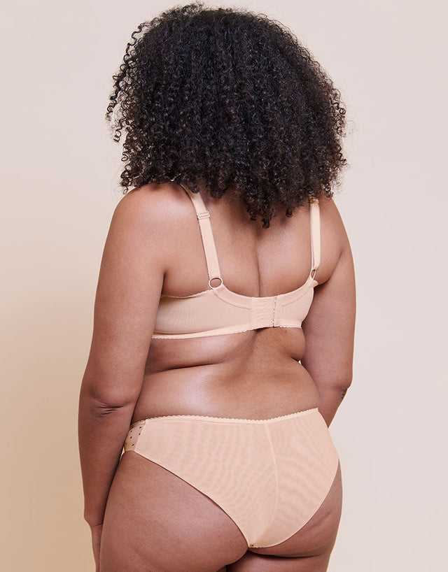 Curvy Kate Spellbound Printed Balcony Bra Cream Polka Dot Print