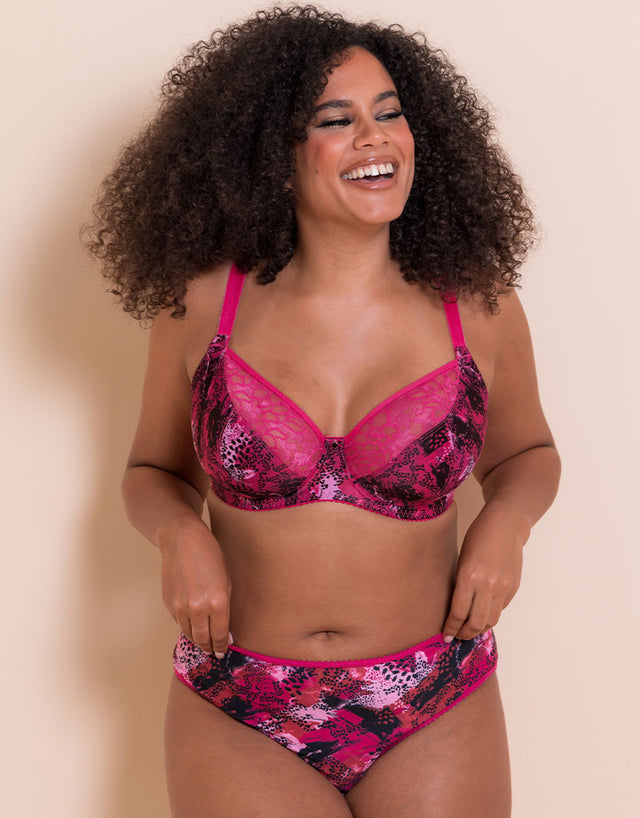 Curvy Kate Spellbound Balcony Bra Sangria Print