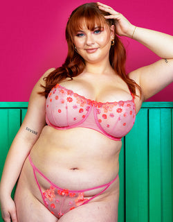 Curvy Kate Strawberry Crush Balcony Bra Pink Multi