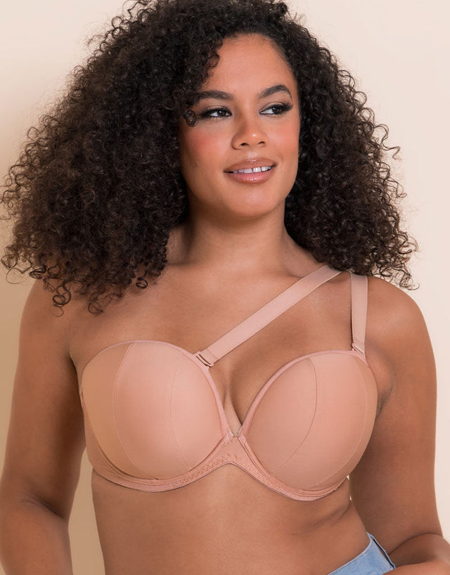 Curvy Kate Superhero Multiway Padded Plunge Bra Latte