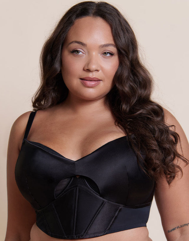 Curvy Kate Unapologetic Longline Balcony Bra Black