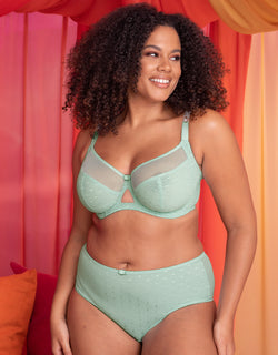 Curvy Kate Victory Polka Balcony Bra Mint