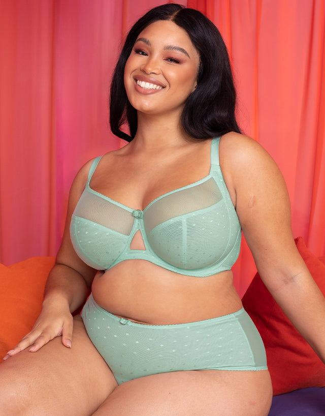 Curvy Kate Victory Polka Balcony Bra Mint