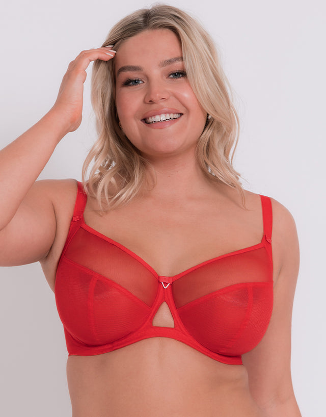 Curvy Kate Victory Side Support Balcony Bra Poppy Red