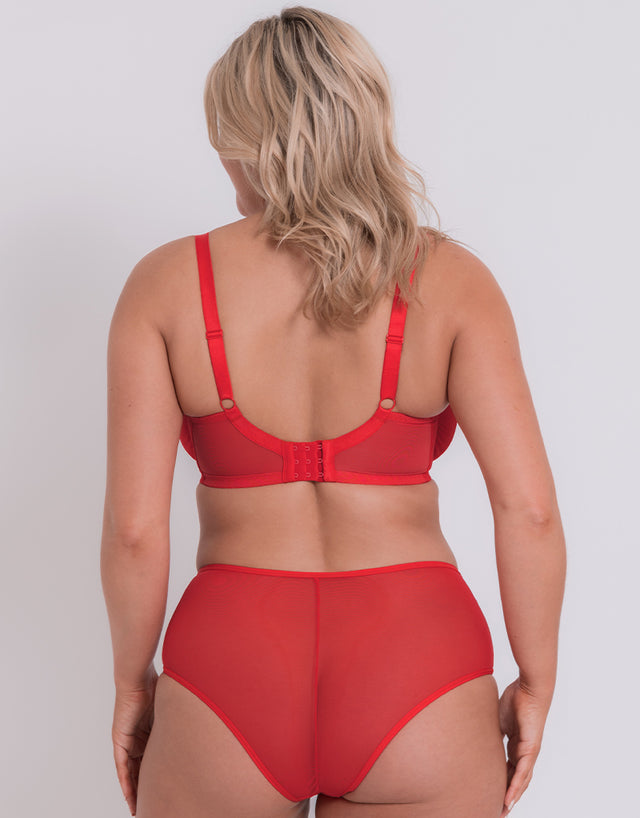 Curvy Kate Victory Side Support Balcony Bra Poppy Red