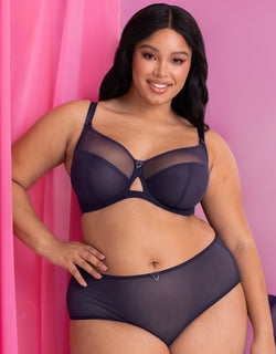 Curvy Kate Victory Side Support Balcony Bra Deep Purple
