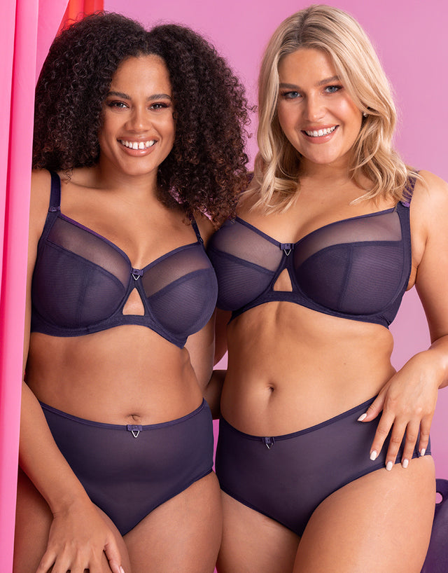 Curvy Kate Victory Side Support Balcony Bra Deep Purple