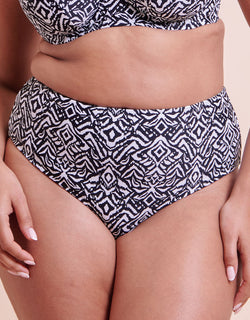 Curvy Kate Wild Horizon High Waist Bikini Brief Black Print