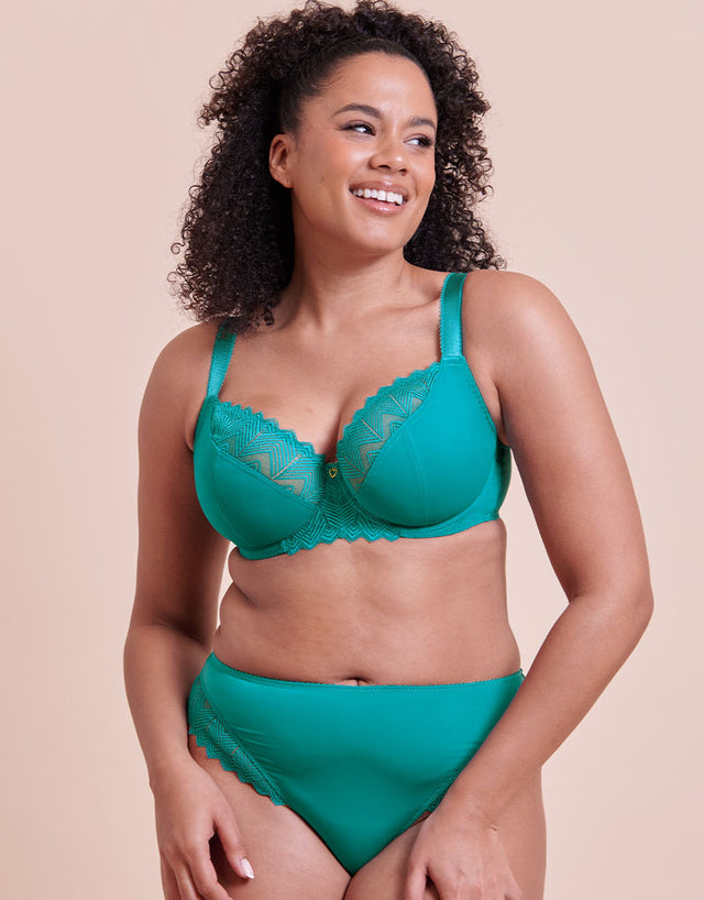 Curvy Kate Wild One Balcony Bra Teal Blue