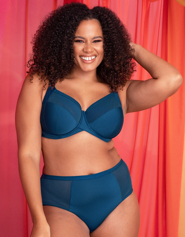 Curvy Kate WonderFully Full Cup Side Support Bra Deep Blue