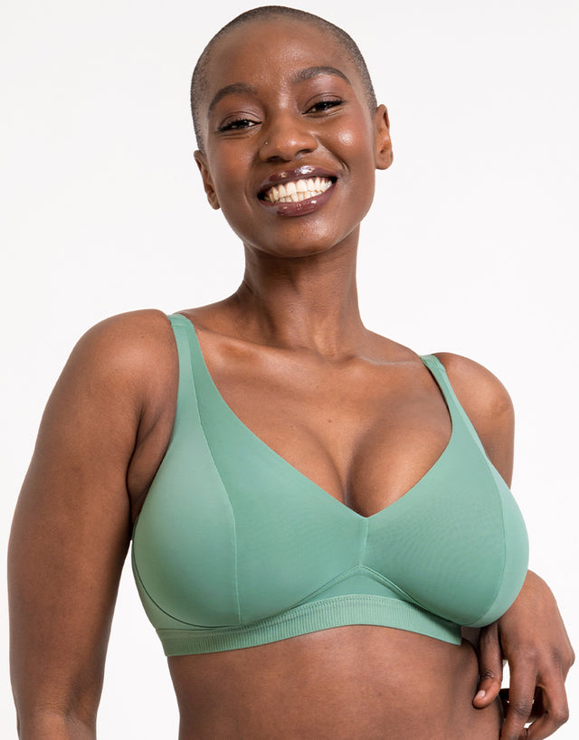 Curvy Kate Zen Non-Wired Bralette Sage Green