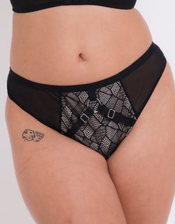 Curvy Kate Non-Stop Thong Black/Pink