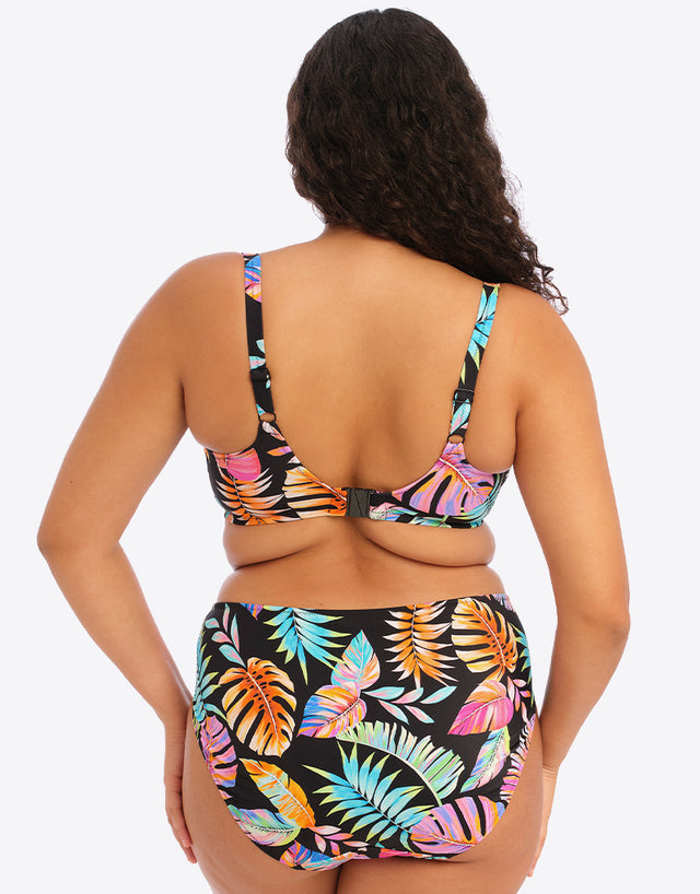 Elomi Tropical Falls Plunge Bikini Top Black