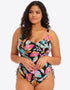 Elomi Tropical Falls Non-Wired Swimsuit Black