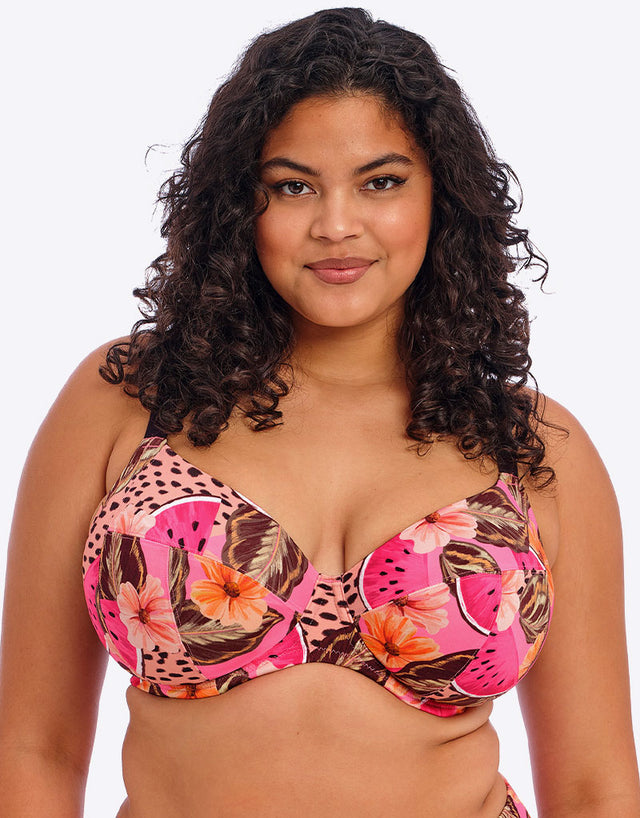 Elomi Cabana Nights Plunge Bikini Top Multi