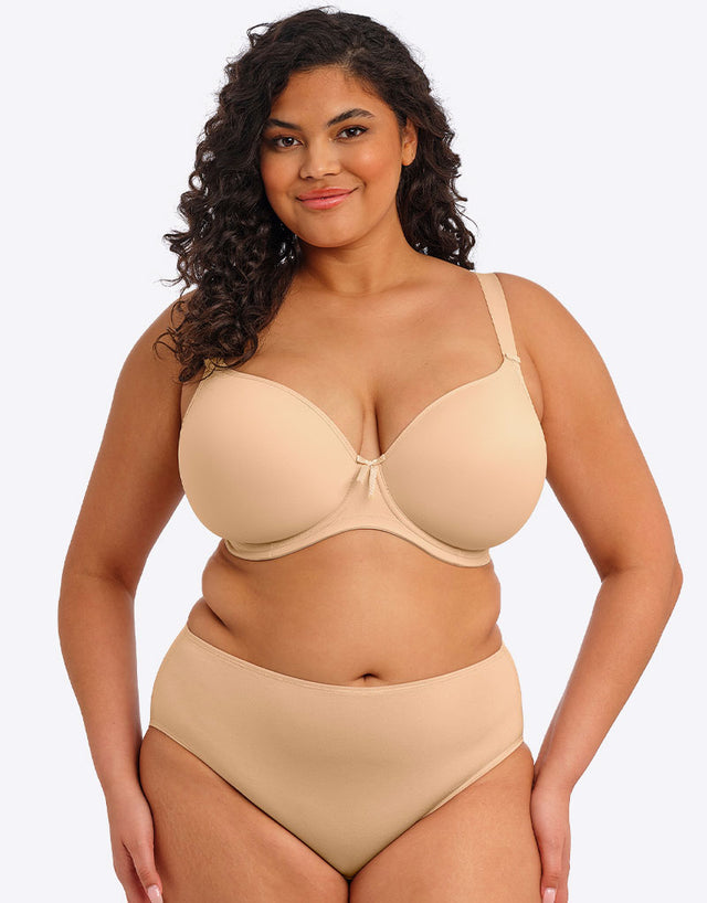 Elomi Bijou Moulded Plunge T-Shirt Bra Sand Beige