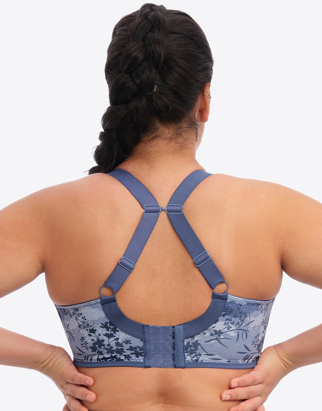 Elomi Energise Sports Bra Vintage Denim Print