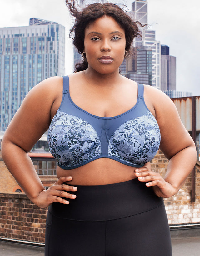 Elomi Energise Sports Bra Vintage Denim Print