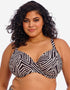Elomi Fiji Falls Plunge Bikini Top Black Stripe