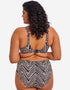 Elomi Fiji Falls Plunge Bikini Top Black Stripe