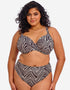Elomi Fiji Falls Plunge Bikini Top Black Stripe