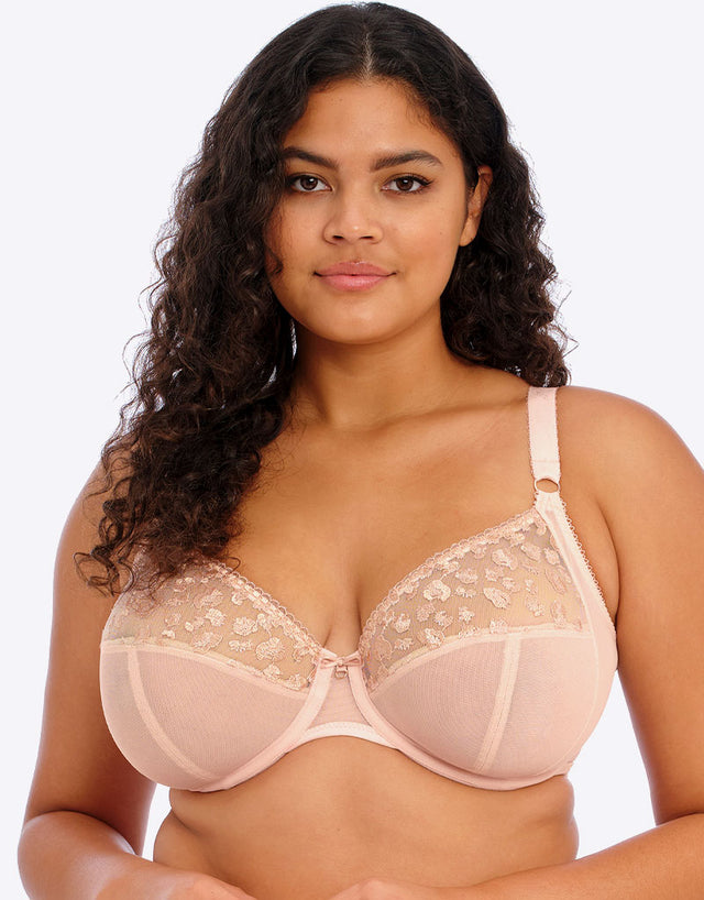 Elomi Namrah Bandless Plunge Bra Pale Blush Pink