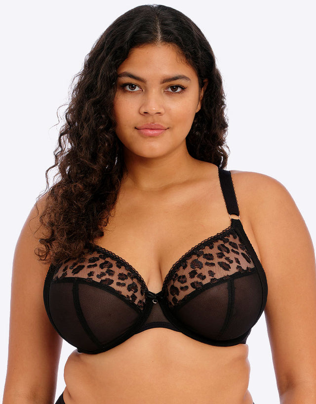Elomi Namrah Bandless Plunge Bra Jet Black