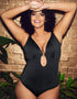 Elomi Plain Sailing Non-Wired Plunge Swimsuit Black