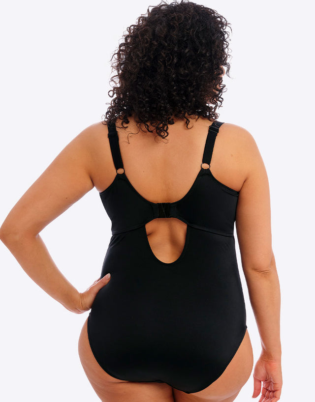 Elomi Plain Sailing Non-Wired Plunge Swimsuit Black