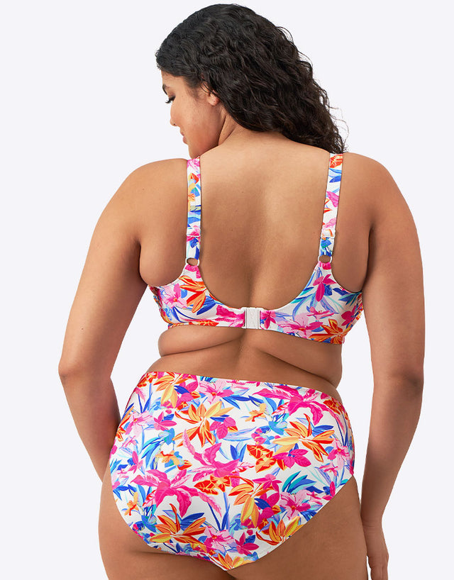 Elomi Savaneta Plunge Bikini Top White Print