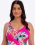 Fantasie Carabelita V-Neck Swimsuit Peony Print